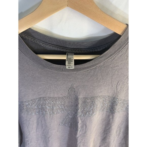 American Apparel T-Shirt Mens XL Cool Crow Graphic - Picture 2 of 5